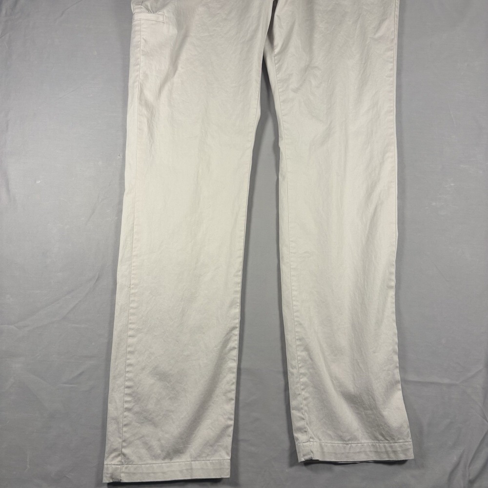 Robert Graham Kipling Mens 40x34 Ivory Pima Cotton Stretch Tailored Chino Pants - Picture 5 of 16